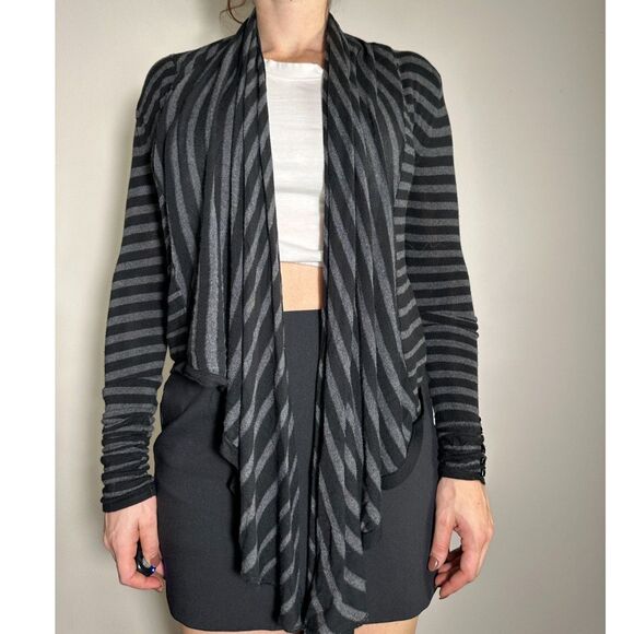 y2k Guess Jeans Black Gray Striped Size Small - Picture 1 of 6